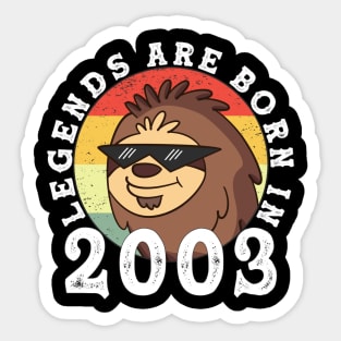 Birthday 18 Age Eighteen Vintage Retro Sticker